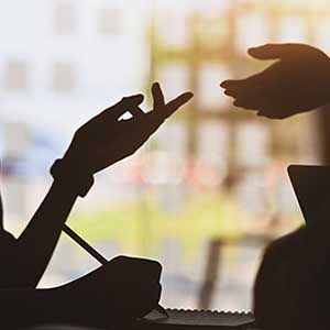 business people hands during meeting