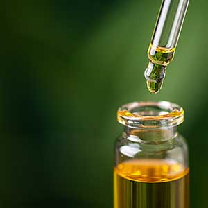 CBD liquid and dropper