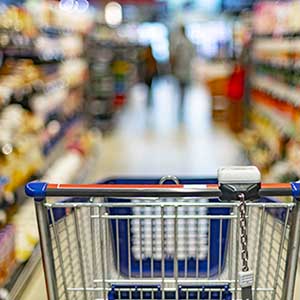 shopping cart grocery store food